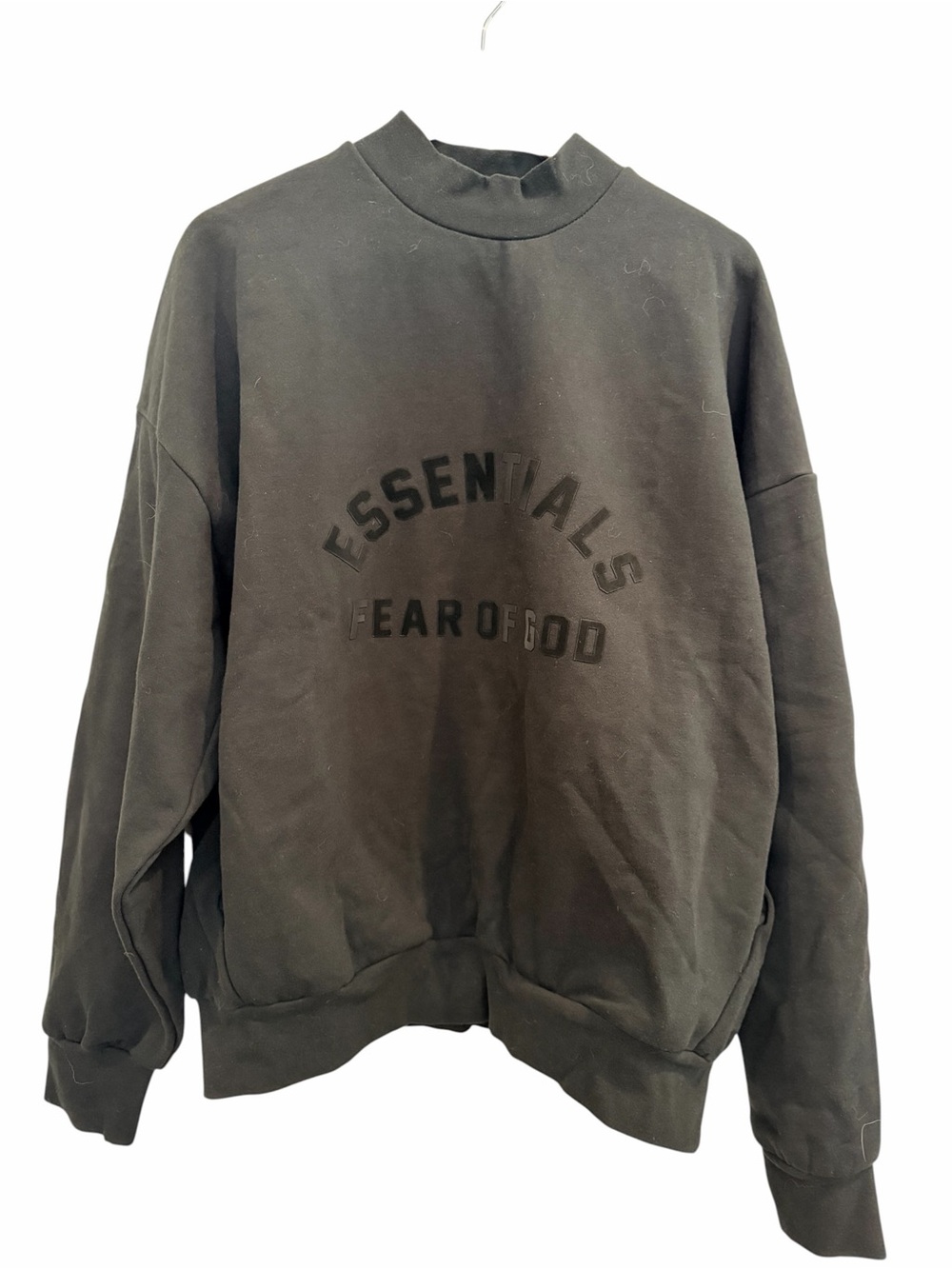 Fear of God Essentials Core Oversized Crewneck Sweatshirt Jet Black Medium